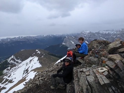 Lunch on the summit (photo by Ulli)