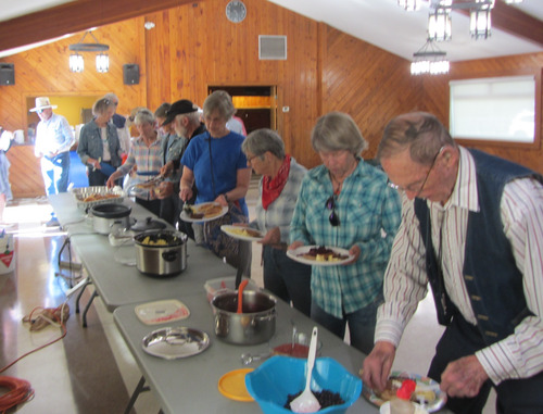 Loading up at the serving station