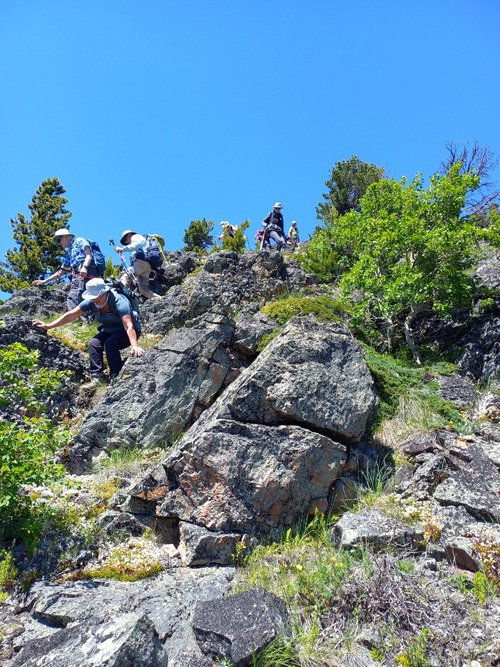The steep part of the S. ridge