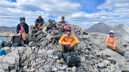 Lunching on the summit