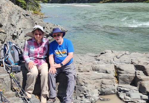 Barb and Keith by surprisingly clear Elbow River