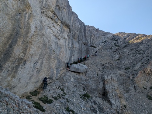 Seven Ramblers in a row (minus Bill, the photographer)