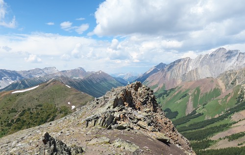 The view north.