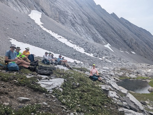 Lunch on the first tarn