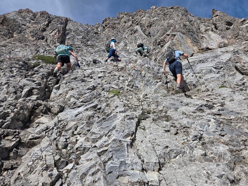 Out of treeline and nearing the fun part, depending on your definition of fun ;)