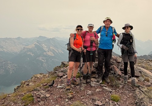 Cathy, Teresa, Carl and Kate on Bertha Peak