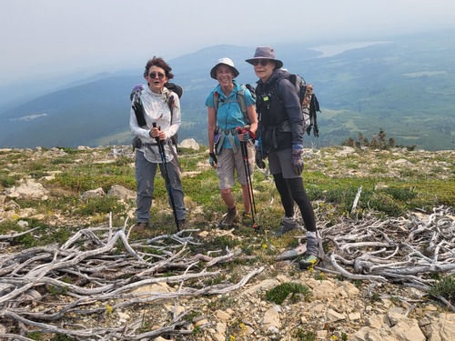 Braving the smoke and wind