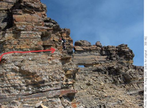 Mt Galwey - ledge at top