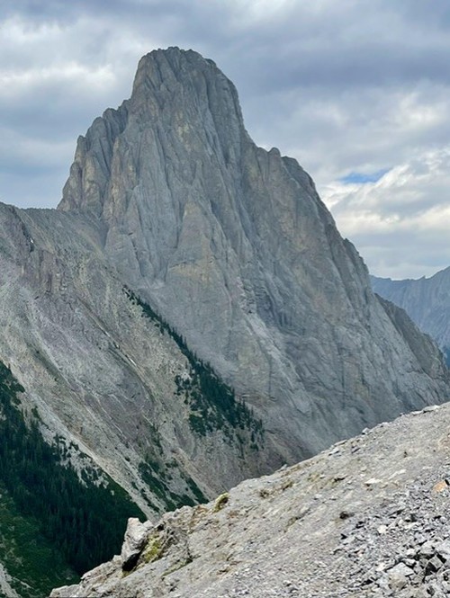 The towering rock walls of Mount Louis