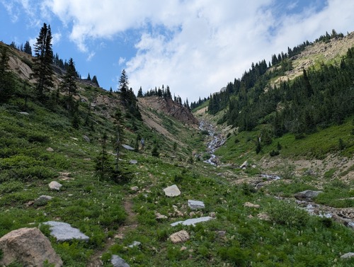 Stay on the left side of the waterfall