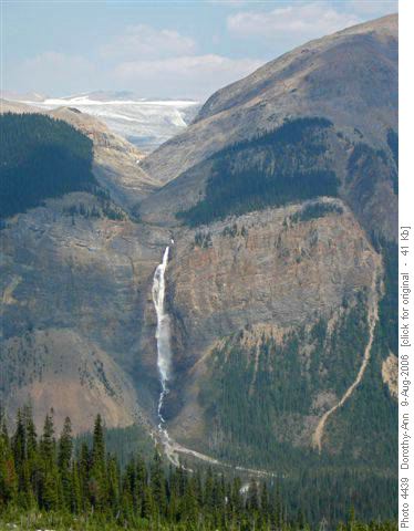Takakkaw Falls below Daly glacier