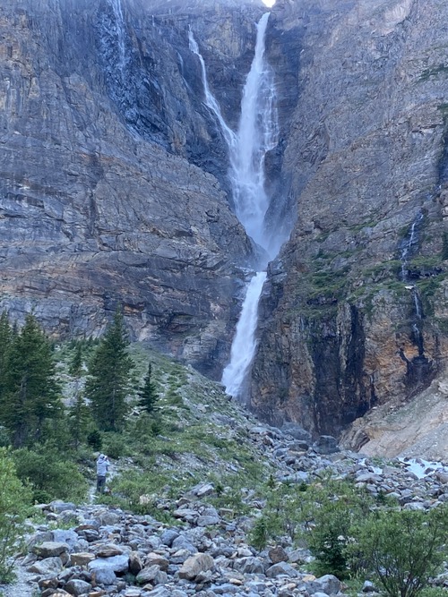 Helmet Falls with Rambler for scale