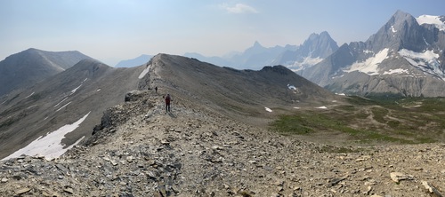 Another magical ridge walk; lunch will be on the peak at far left