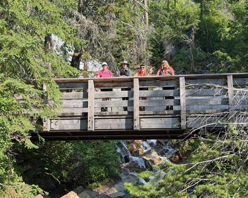 On the bridge at Bertha Falls