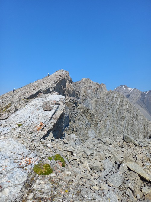 Lots of rubble in the way up.