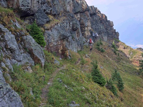 One of several exposed traverses to 