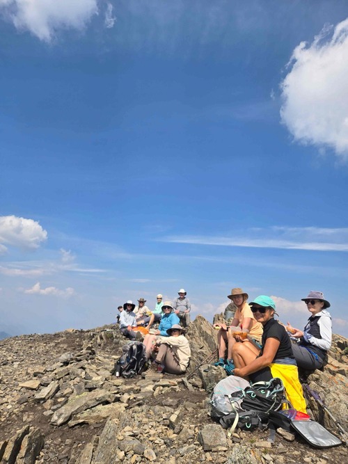 Late lunch on summit of Mt Allan 2,819m