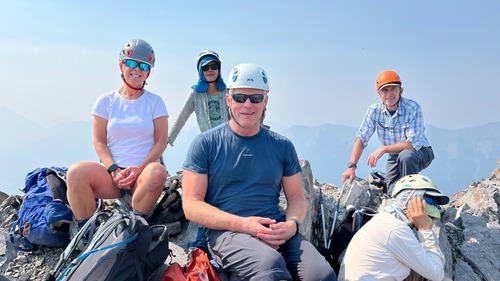 Hot day even on the summit