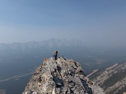 Bruce arriving on the summit
