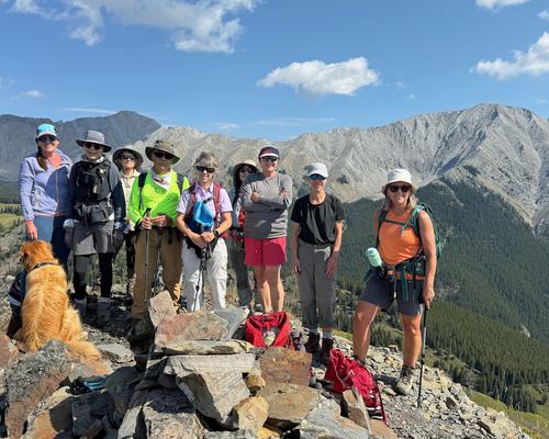 At the summit of Junction Hill (Mt Head and Holy Cross in bkg)
