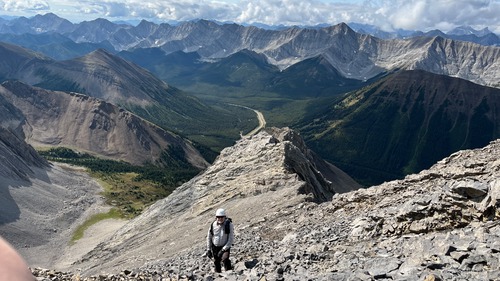 Bill, making his way up to the false summit