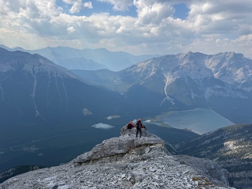 Bruce and Sim above Spray Lakes