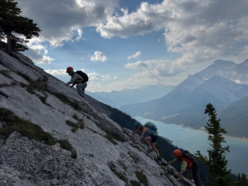 The beginning of what was to come - great slab scrambling!