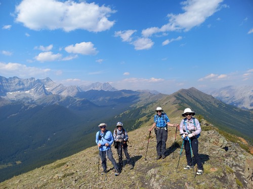 Part of the group on the south summit