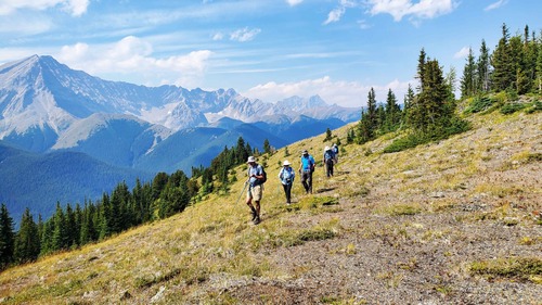 Coming down the ridge