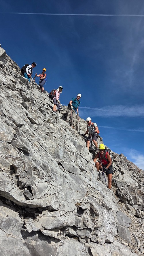 Yes, this part really was that steep and rubbly (photo by Sim)