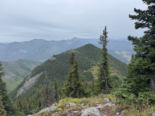Looking back toward Gunnery Peak