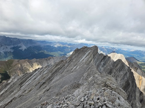 Looking across at the north summit from the south summit of Mount Denny.