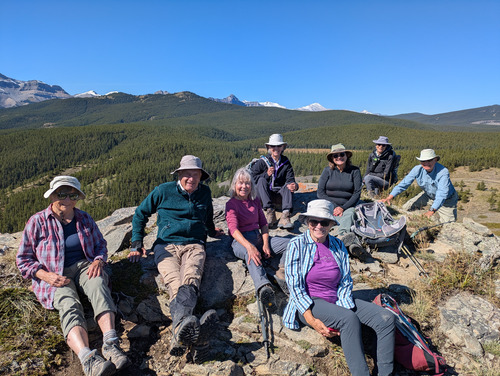Most of the gang at lunch on top