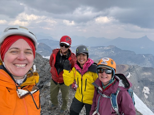 On the summit of Mount Daly.