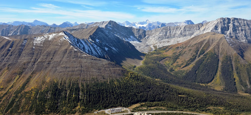 View looking west