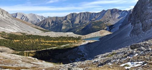 Colourful panorama as we neared the lakes and valley to the east
