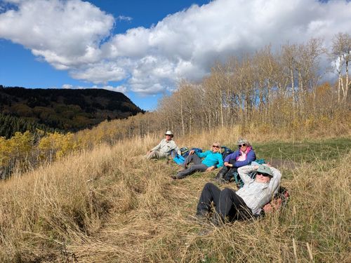 Philip, Barb, Aldis and Bill at rest stop
