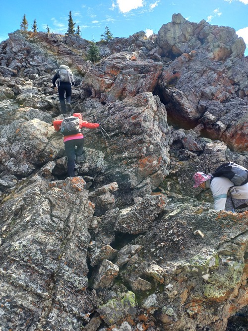 A short stony section on the ridge