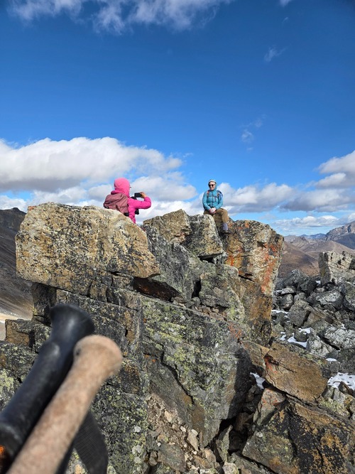 On the summit of Unity Peak.