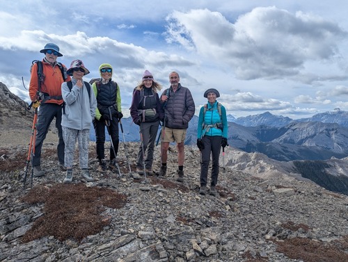 The A team on the first bump of the ridge