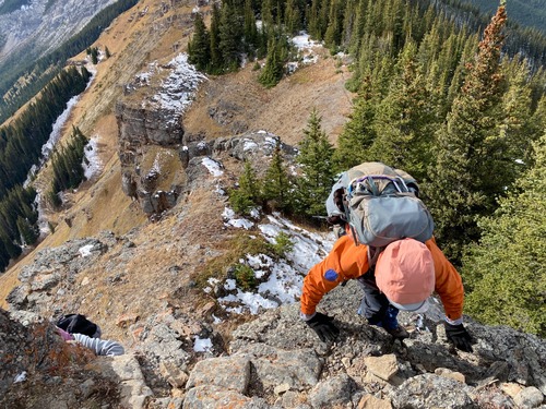 Bonus scrambling along the ridge