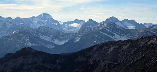 Views looking west to Mount Joffre.