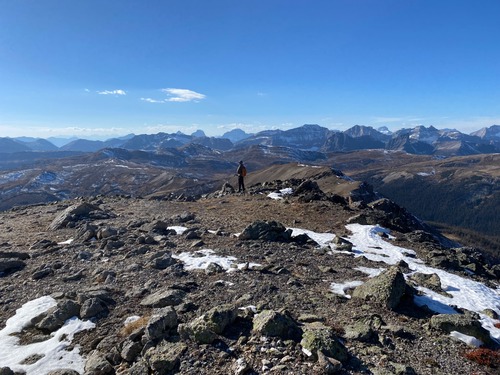 Hills and peaks in all directions 