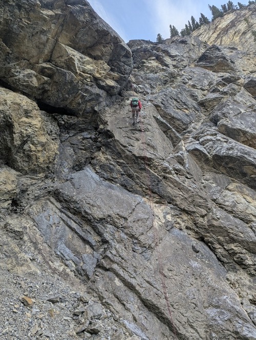 There were 6 rappels altogether. The practice and repetition makes for getting the method down pat!