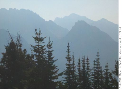 Mountains and helicopter