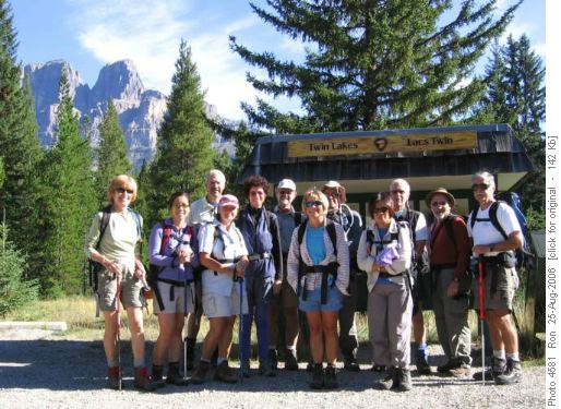 Twin Lakes group: Ginger, Faye, Ron, Janice, Eva, Paul, Barbara, David, Dee, Ron, Alexander & Gerry