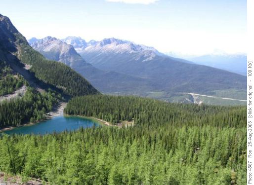 view NW of Arnica Lake