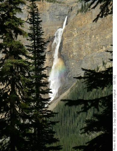 Rainbow at Takakkaw Falls