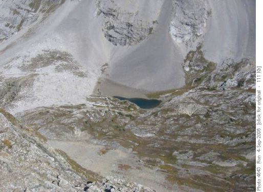 Sparrowhawk tarn from Red Ridge