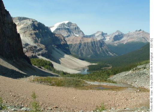 View from Whistling P./Mt.Ball and Haiduk L.